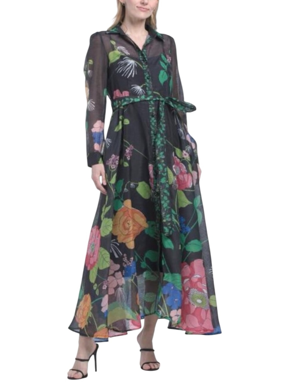 Nancy Yang Garden Flower Print Dress NWT